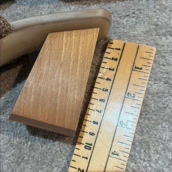 Steve Madden Taupe Realize Crochet Block-Heel Sandals Size - Picture 15 of 15